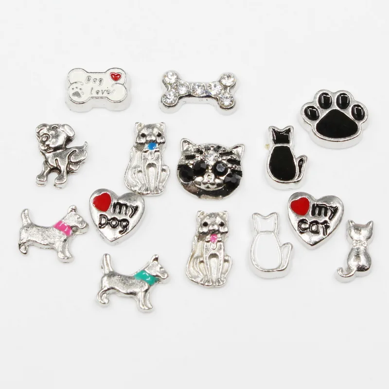 Hot Sale 100pcs/Lot Over 1000 Style Mixed Random Different Designs Alloy Floating Charms For Glass Lockets Pendants Jewelry images - 6