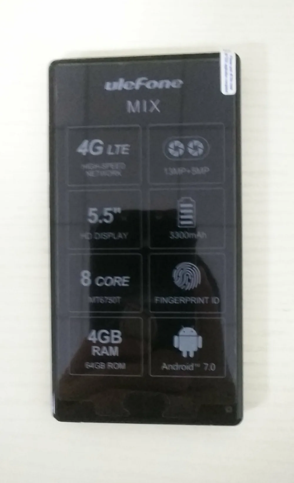 Смартфон Ulefone Mix, 4G, 5,5 дюймов, MTK6750T, четыре ядра, Android 7,0, 4 Гб ram, 64 ГБ rom, отпечаток пальца, 13 МП, двойная камера, мобильный телефон