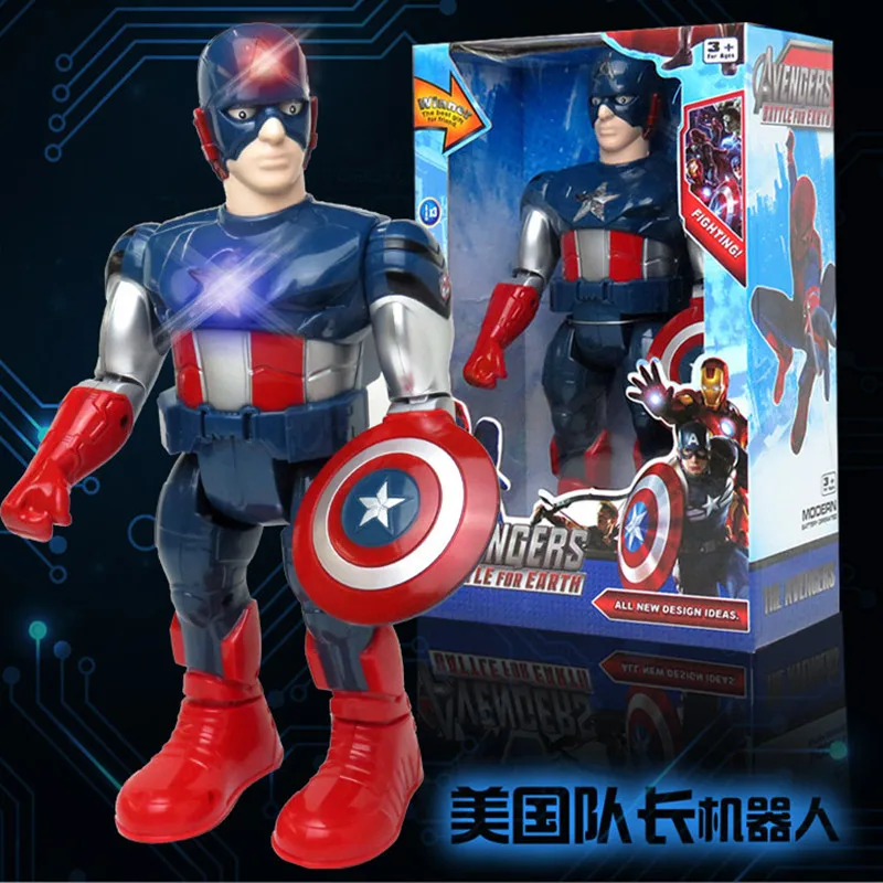 Супергерои Marvel фигурки героев игрушки светодиодный свет звук Капитан Америка