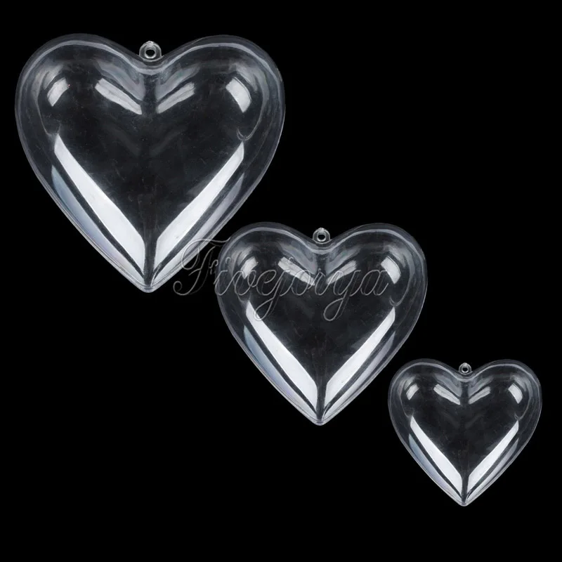 Прозрачная пластиковая подарочная коробка для конфет в форме сердца наполняемые