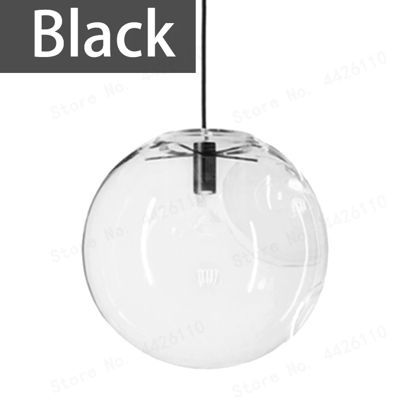 Black BLUBBLE Wonderland современный черный прозрачный стеклянный шар подвесной светильник для передачи света блеск светодиодный стеклянный шар Бар Кухня высокого качества - Цвет корпуса: Black