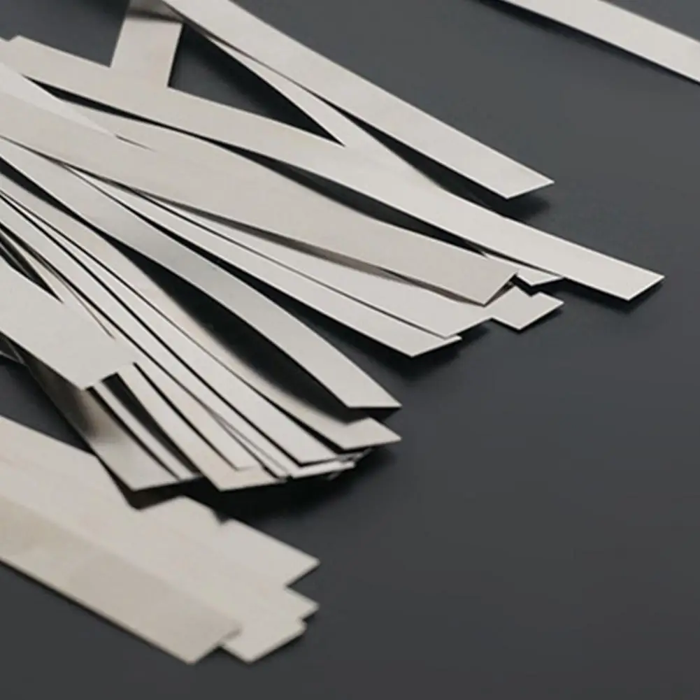 

100/150Pcs Nickel Strip Anti-rust Short-circuit Protection 99-percent Purity Good Tension Nickel Soldering Tabs for Li-Battery