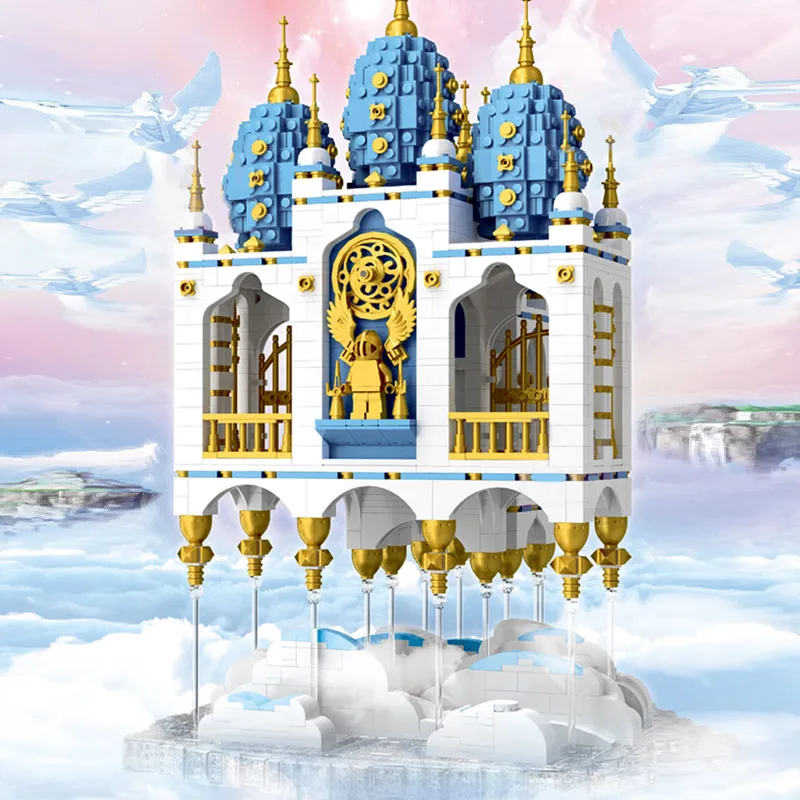 Плавающий Замок дом улица вид фантазия крепость skycastle MOC набор строительные блоки
