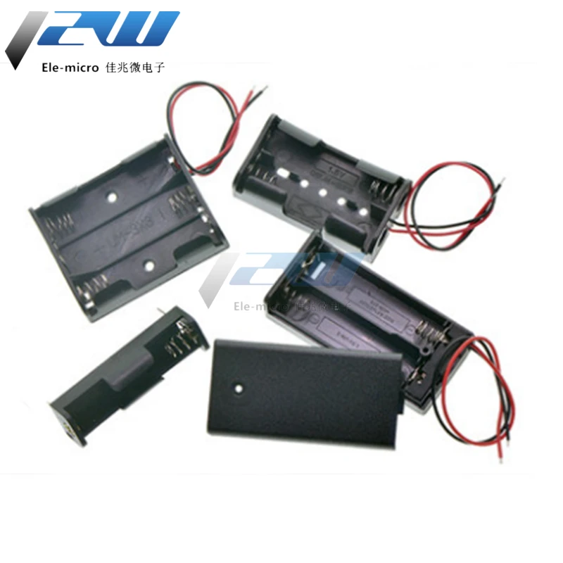 Battery box No. 5 7 and 18650 with switch cover battery holder 1 section 2 3/4/5/6/8 9V | Обустройство дома