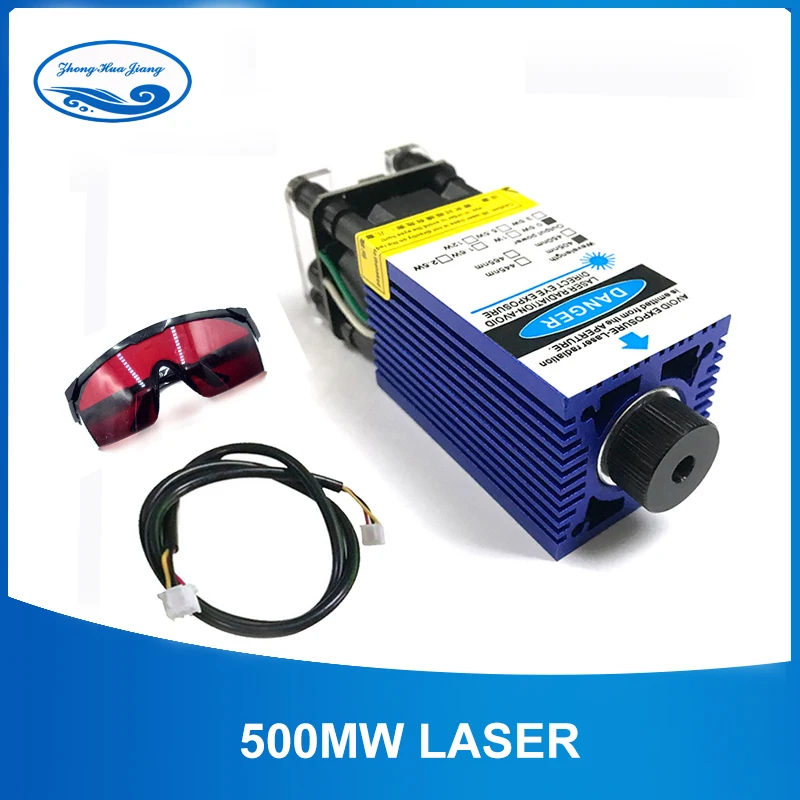 500mW 405nm 12V 5A Фокусируемый синий лазерный модуль лазерной гравировки и резки ttl PWM