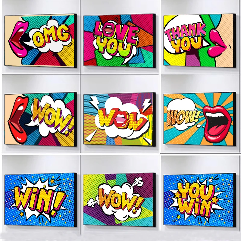 Художественная Картина на холсте с изображением женщины и губ | Дом сад