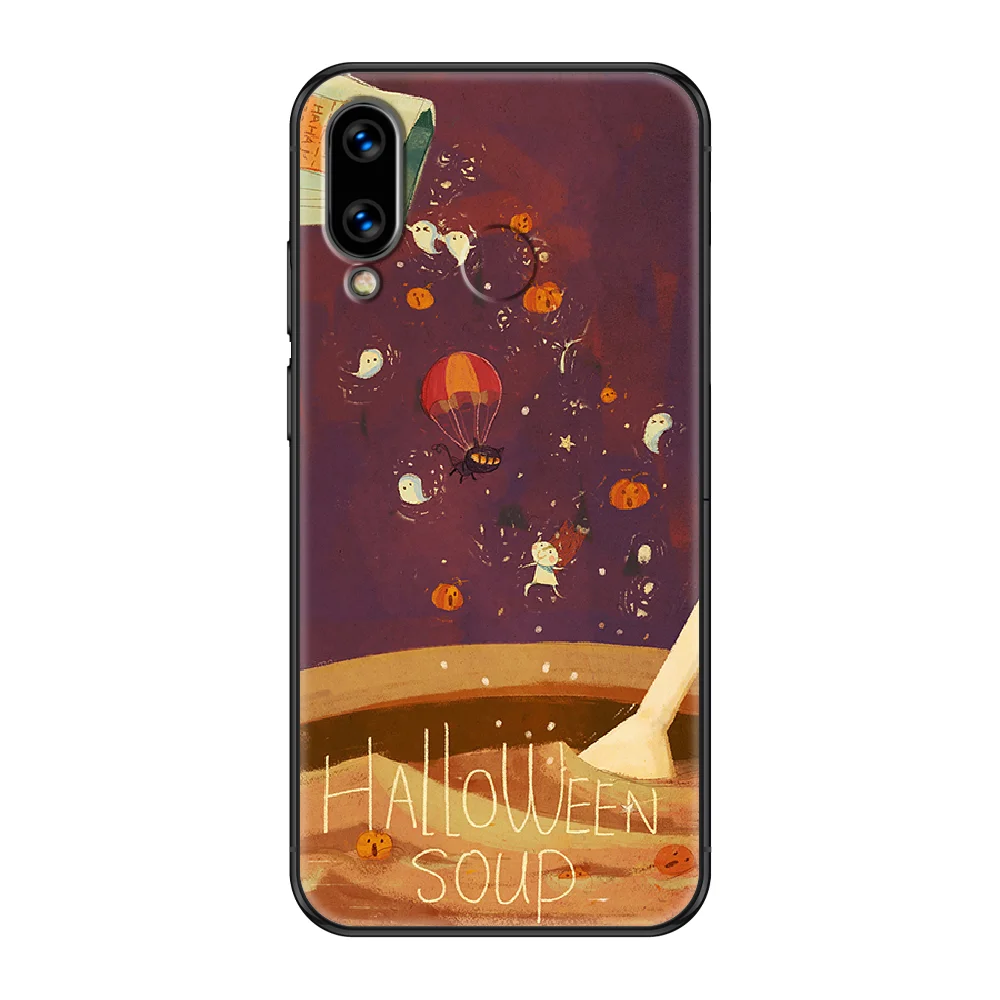 

Halloween Pumpkin trick or treat Phone case For Huawei Honor Mate 5 7 8 9 10 20 i A X Lite Pro black trend cell cover soft