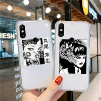 junji ito japanese comie horror phone case transparent for xiaomi cc max mix note 3 2 6 8 5 10 11 9 10 play x s se lite pro