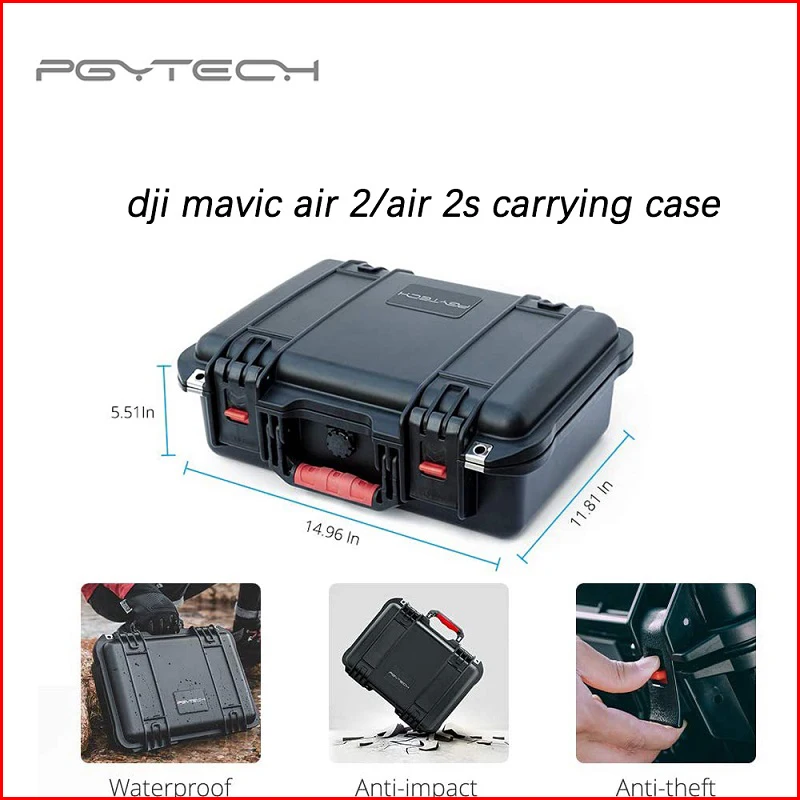 

Чехол PGYTECH DJI Mavic Air 2 /Air 2S для безопасной переноски дрона, водонепроницаемый чехол для DJI Mavic Air 2, аксессуары