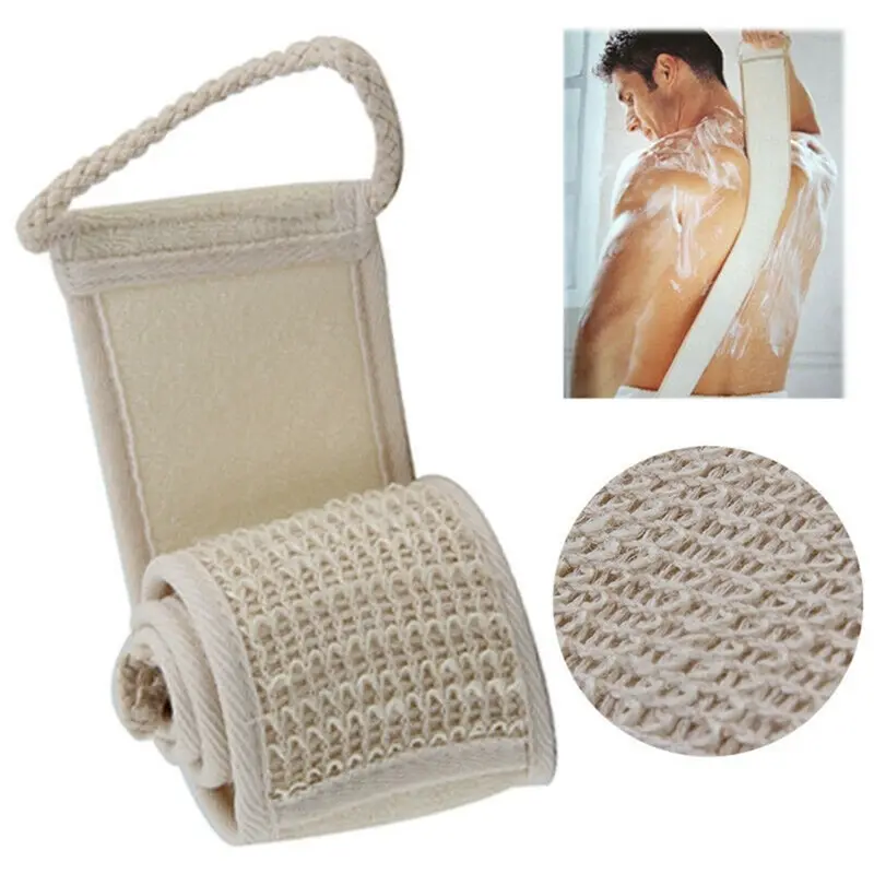 2022 Natural Soft Exfoliating Loofah Bath Shower Unisex Massage Spa Scrubber Sponge Back Strap Body Skin Health Cleaning Tool