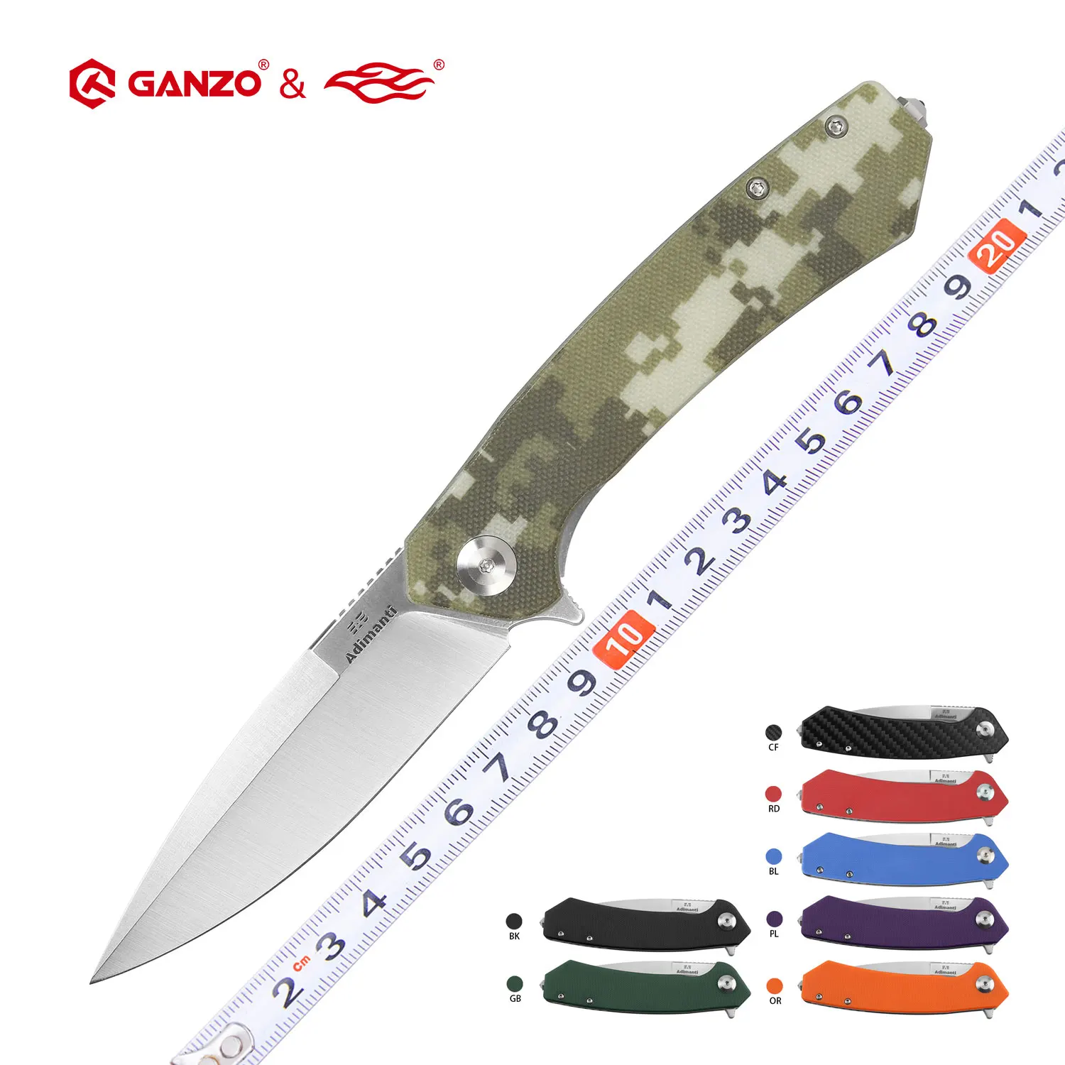 

Adimanti (Skimen design) by Ganzo Firebird D2 blade folding knife tactical camping knife outdoor Pocket folding Knife EDC tool