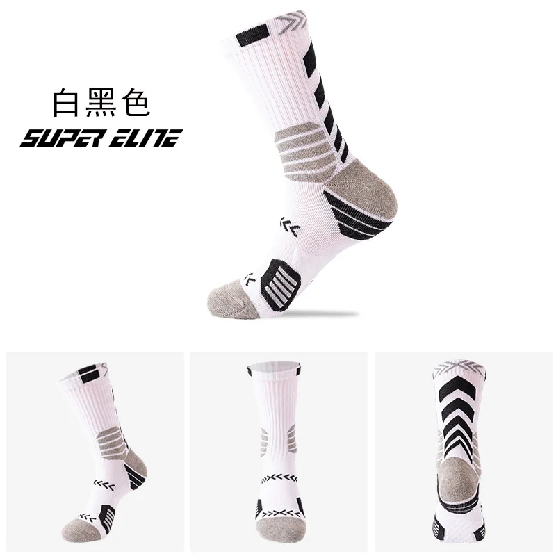 

New Product Men's Professional Basketball Socks Elite Thick Sports Socks Non-slip Durable Skateboard Towel Breathable Socks