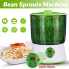 220V интеллект ростки фасоли машина 2 слоя автоматический термостат ростки фасоли Maker зеленый Семена Growthing проращиватель