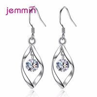 100 new brand 925 sterling silver jewelry sets whirling cz pendant necklaceearrings for wedding anniversarybirthday party