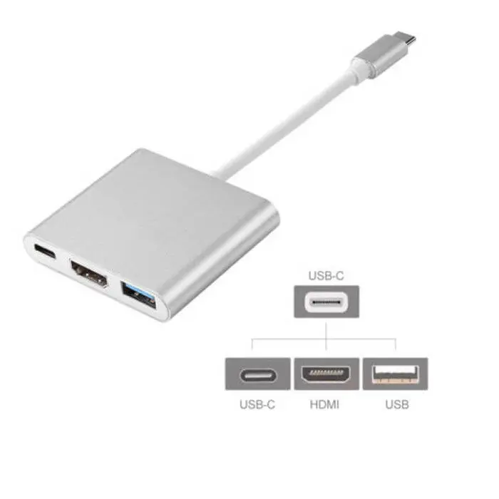 

P58 3in1 USB Tipo C 3.1 A USB 3.0 Usb-C HDMI Hub Cargador Adaptador para Macbook Fast delivery