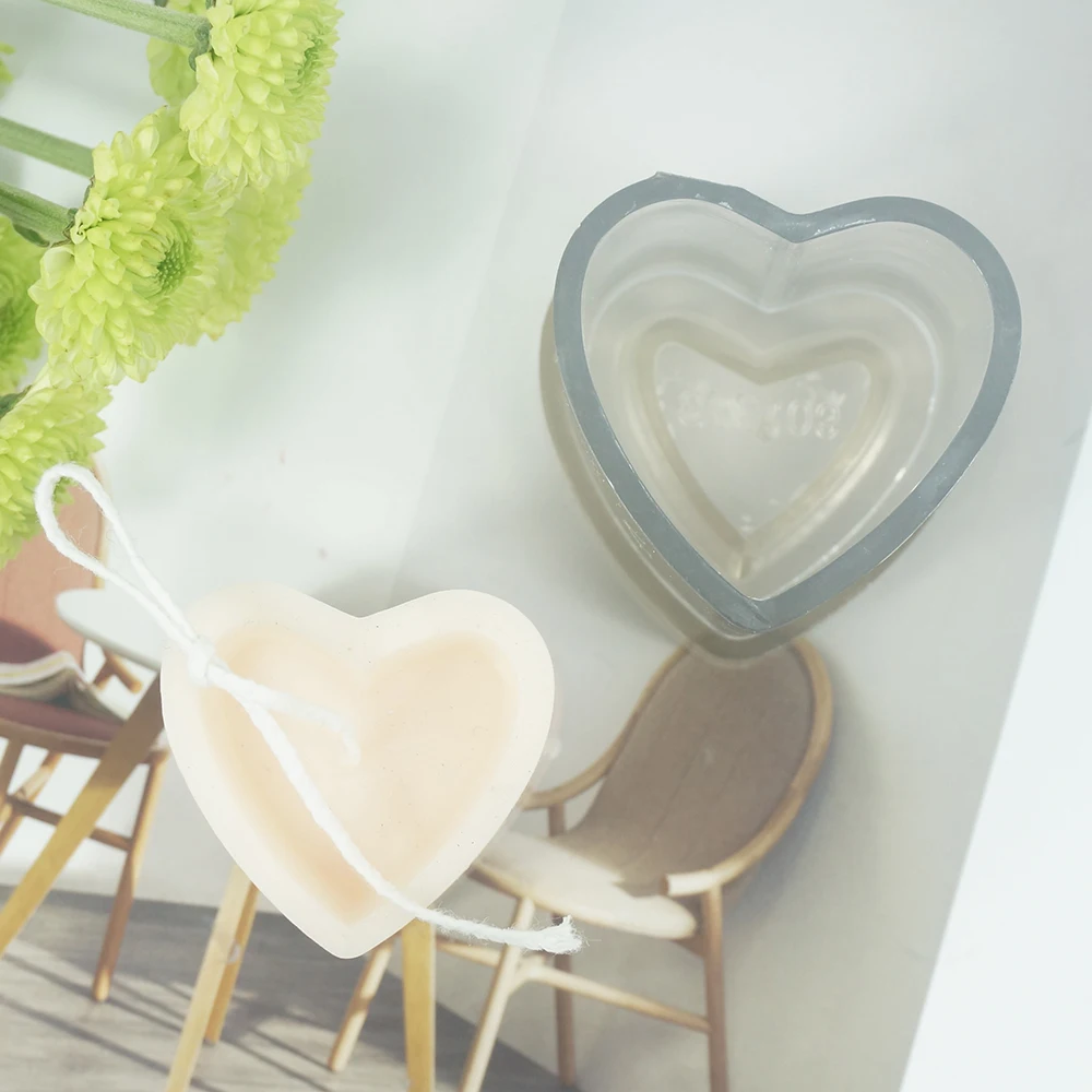 Heart Shaped Handmade Scented Candle Mold Plastic Molds DIY Transparent Soap Craft Making Gifts Ornaments | Дом и сад