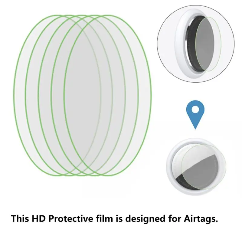 5/10 Pcs HD TPU Film For AirTag Key Finder Protective Films For Airtags Touch Screen Adhesive HD Ultra-clear Round TPU Cover