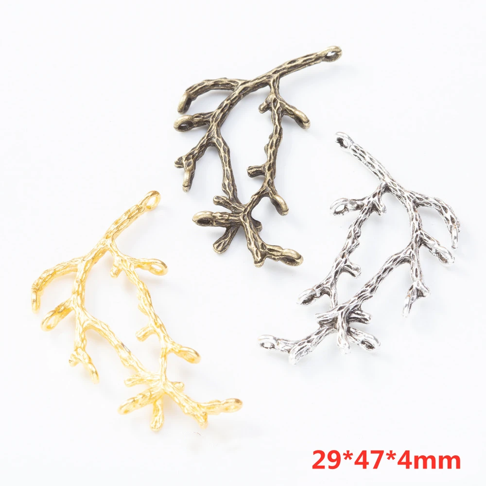 4Pcs 29*47mm Branch Charms Metal Alloy Four Colors Tree For Jewelry Making Findings DIY Handmade | Украшения и аксессуары