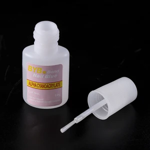 _ 1 шт. 10 г белый клей для ногтей, Типсы для ногтей, украшение для ногтей с кисточкой, клей для ногтей, бесплатная доставка