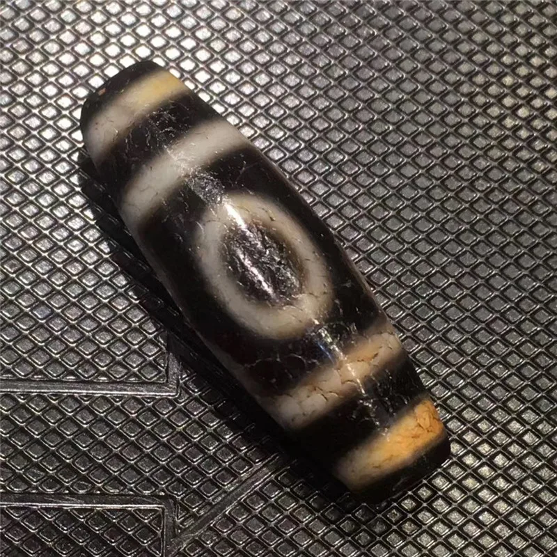 200706-2 Weathing натуральный агат старый материал 3 глаза тибетские Dzi бусины мощный