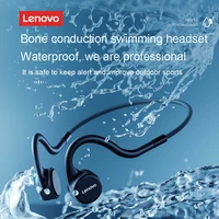 original lenovo x5 bone conduction earphone silicone cover waterproof wireless bluetooth5 0 headset for sports running swimming