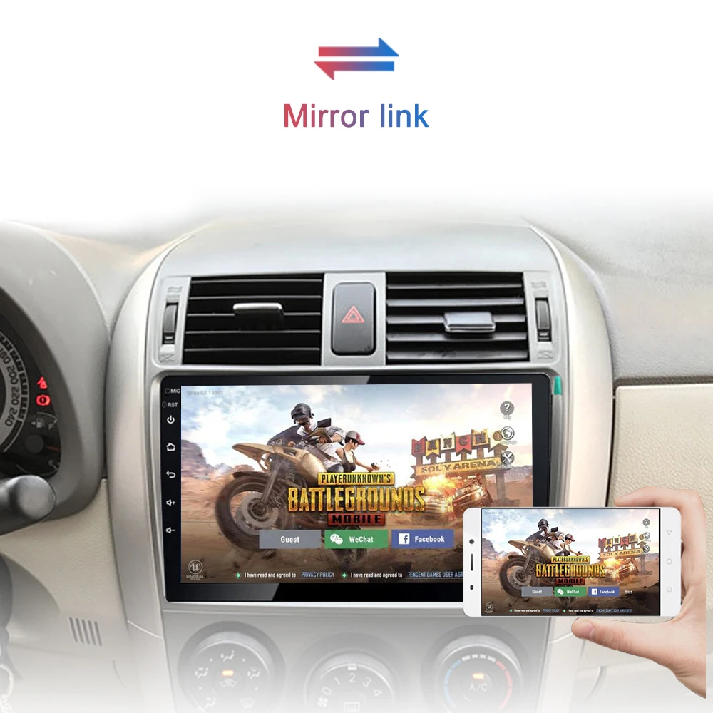 2Din Android 10 автомобильный Радио мультимедийный плеер GPS навигация Wifi для Toyota Corolla