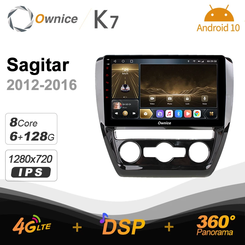 IPS DSP K7 6G + 128G автомобильное радио для VW Sagitar 2012-2016 android 10 0 BT 5 поддержка интерьера