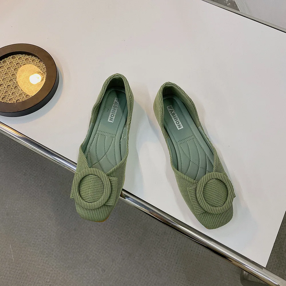 

Casual Woman Shoe Soft Round Toe Modis Elegant Female Footwear Slip-on Shallow Mouth Comfortable Summer 2021 Dress Moccasin Boat