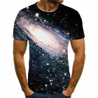 Внешняя торговля 2020 горячий стиль галактика звездное небо принт короткий рукав мужская летняя мода 3DT рубашка дышащий Топ