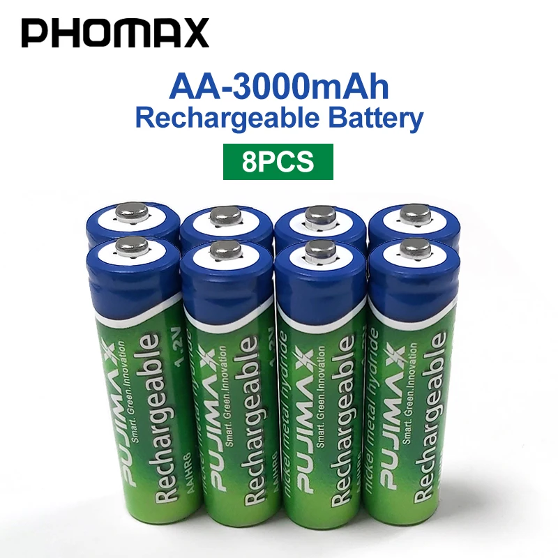 Аккумуляторная батарея для радиокамеры PHOMAX AA 8 шт./Лот 1 2 в 3000 мАч предварительно