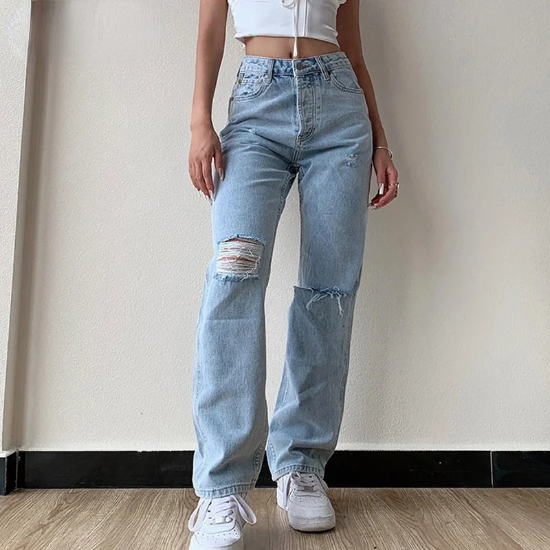

Pants Female Women's Jeans Large Size Boyfriend Jean Women Jeans y2k Pants High Waist Mom Ripped Jeans 2021 Trousers