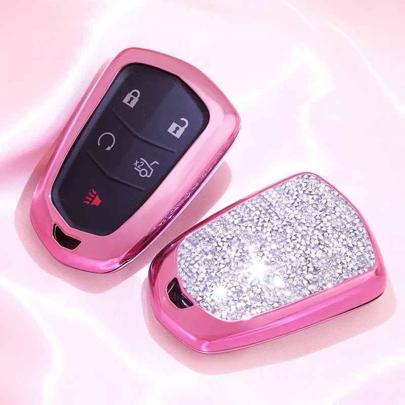 Роскошный чехол для ключей Cadillac ATS-L XTS XT5 CTS CT6 ATS 28T SRX Escalade 2015-2018 аксессуары брелок -