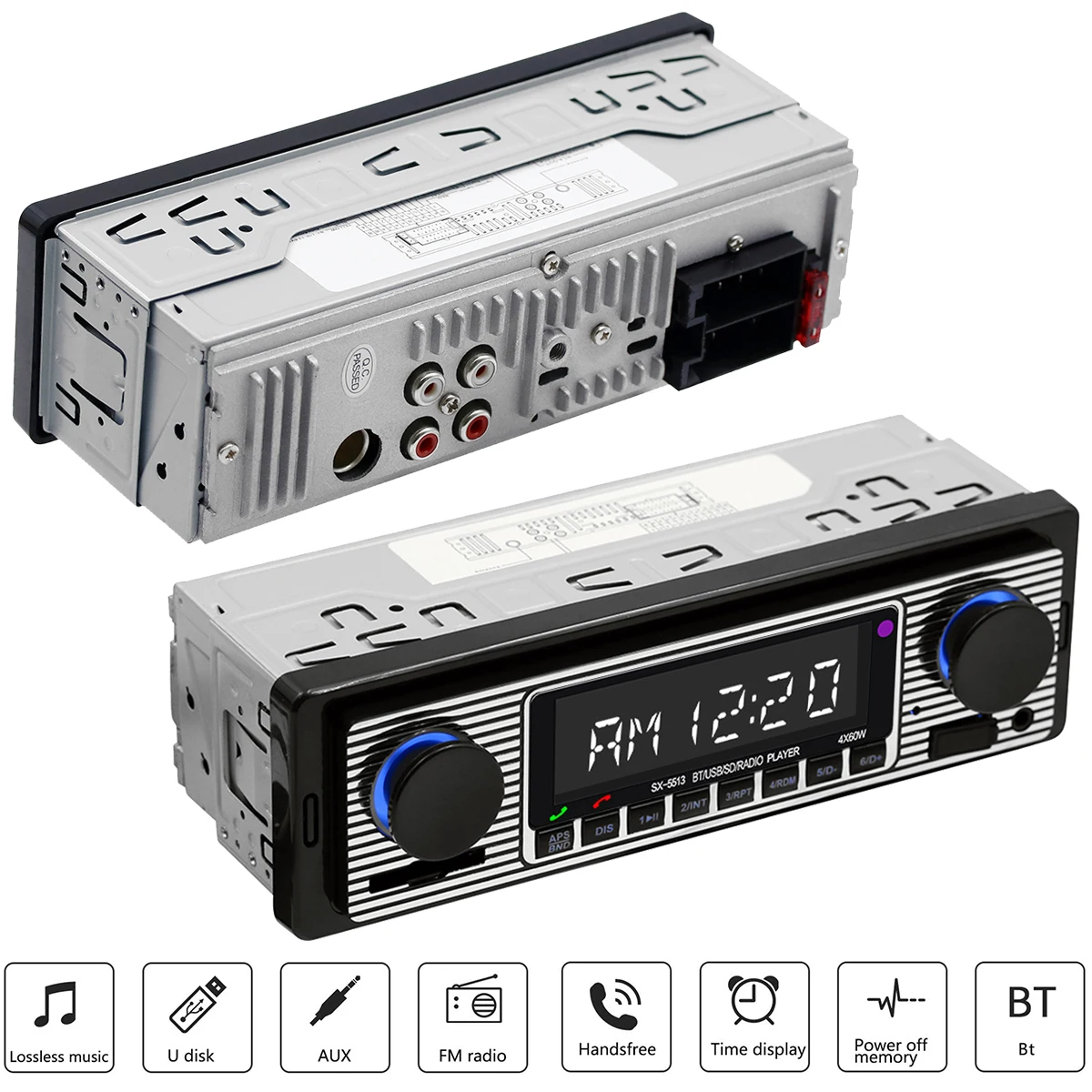 

SOONHUA MP3 Player Car Radio Audio BT Car Stereo Digital MP3 Players Digital FM Radio With Remote Control And Power Cable