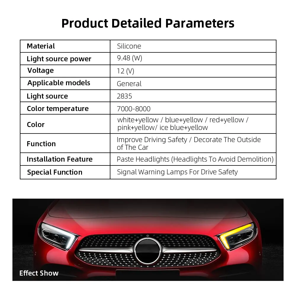 Дневные ходовые огни светодиодный Автомобильные фары дневного света светильник
