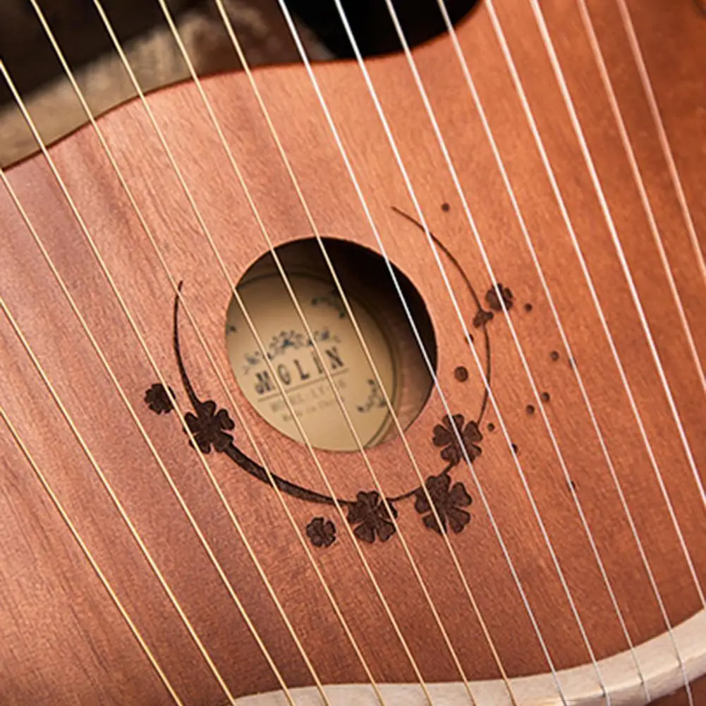 39x27 см Lyre Harp красное дерево 16 струн записей портативный стабильный звук Качество