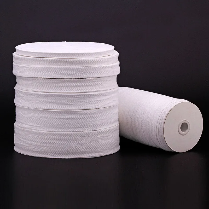 50Y лента натуральный белый черный 100% хлопок тесьма для селедки связывающая