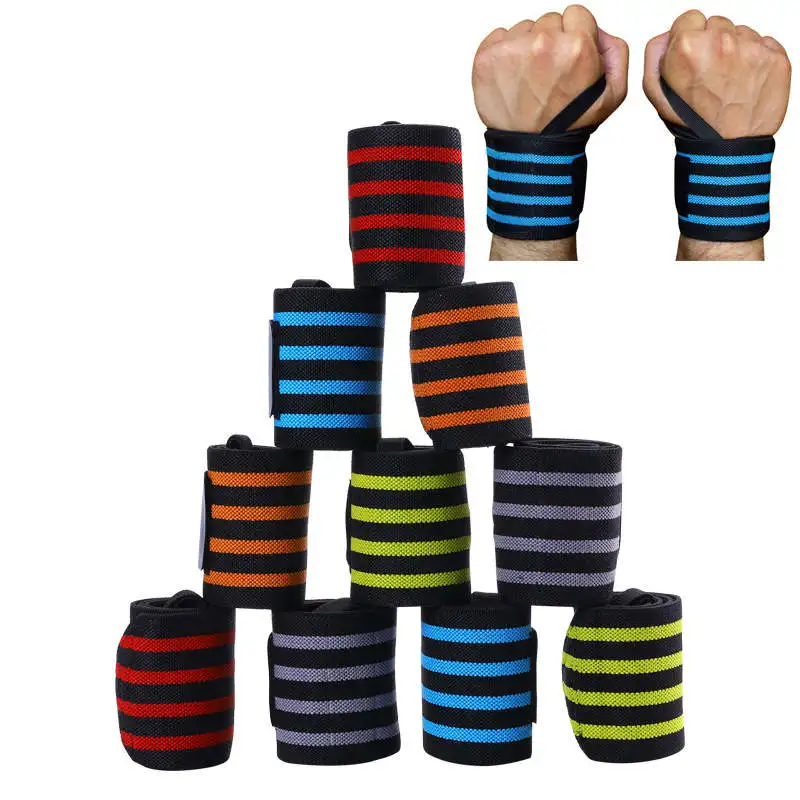 

2PCs High quality sport wristbands Elastic Bandage Weight Lifting Gym Training Wrist Support Hand Sport Wristband Wrist Wraps