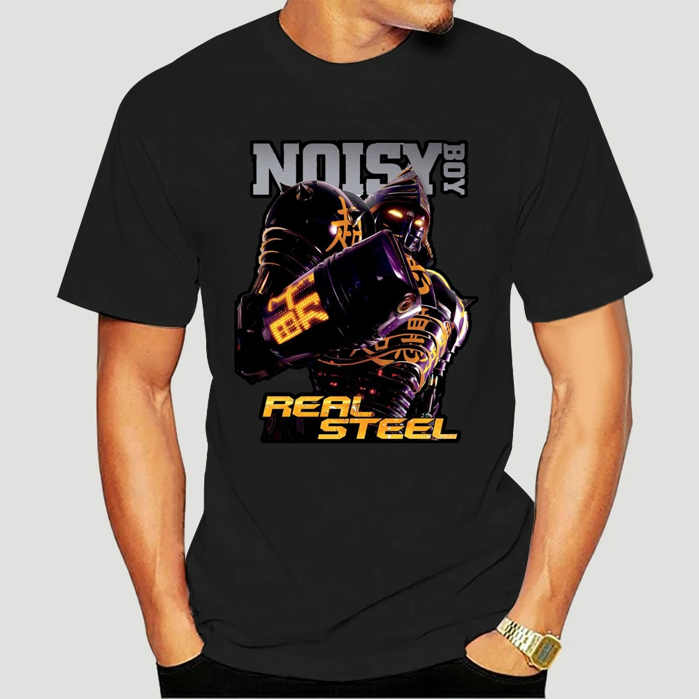 Noisy Boy in Real Steel Movie черная футболка Unisex 1209D|Мужские футболки| |