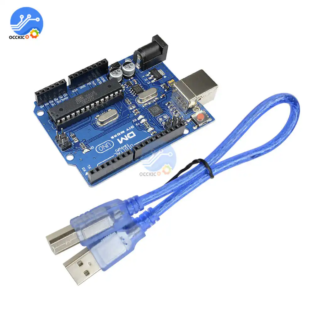 Макетная плата UNO R3 постоянный ток 3 В 5 ATmega328P CH340 CH340G двойной выход для Arduino