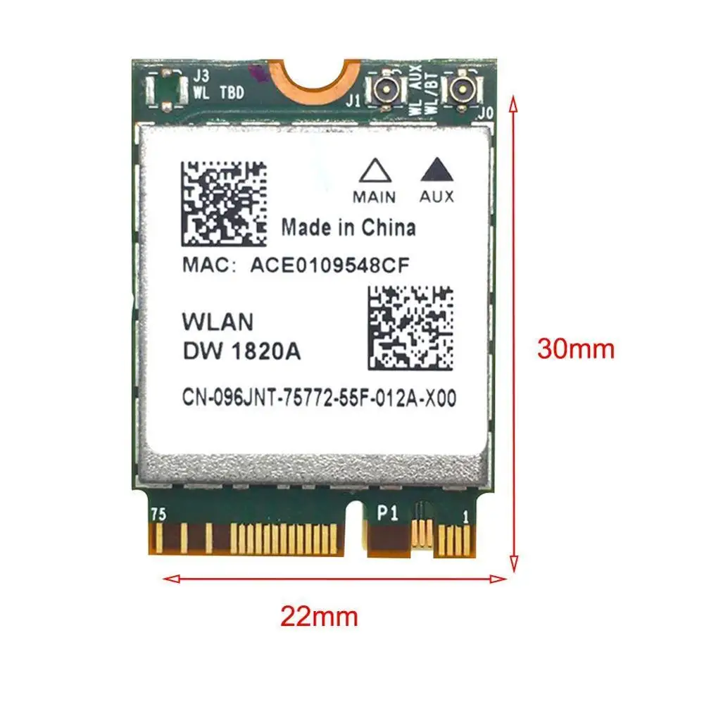 DW1820A BCM94350ZAE 802.11ac BT4.1 867 Мбит/с Wi Fi адаптер лучше DW1820 BCM94350 BCM94352Z кард M.2 NGFF
