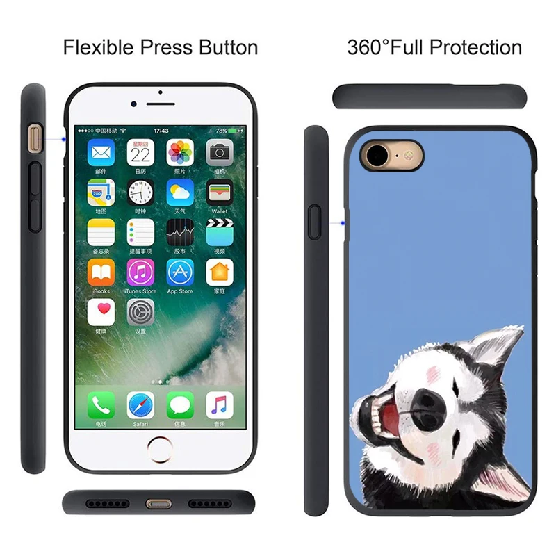 Чехол для телефона iPhone 11 Pro Max XR XS MAX X Fashion dog Apple 8 7 6 5S s Plus Мягкий Силиконовый ТПУ