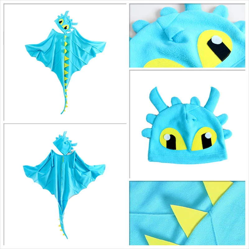

Dragon Costume Cloak with Hat Toothless Dragon Costume Cape Anime Cosplay Costumes Dinosaur Costume