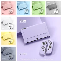 pink purple protective shell case split tpu soft cover anti fall ns game console housing case box for nintendo switch oled acces