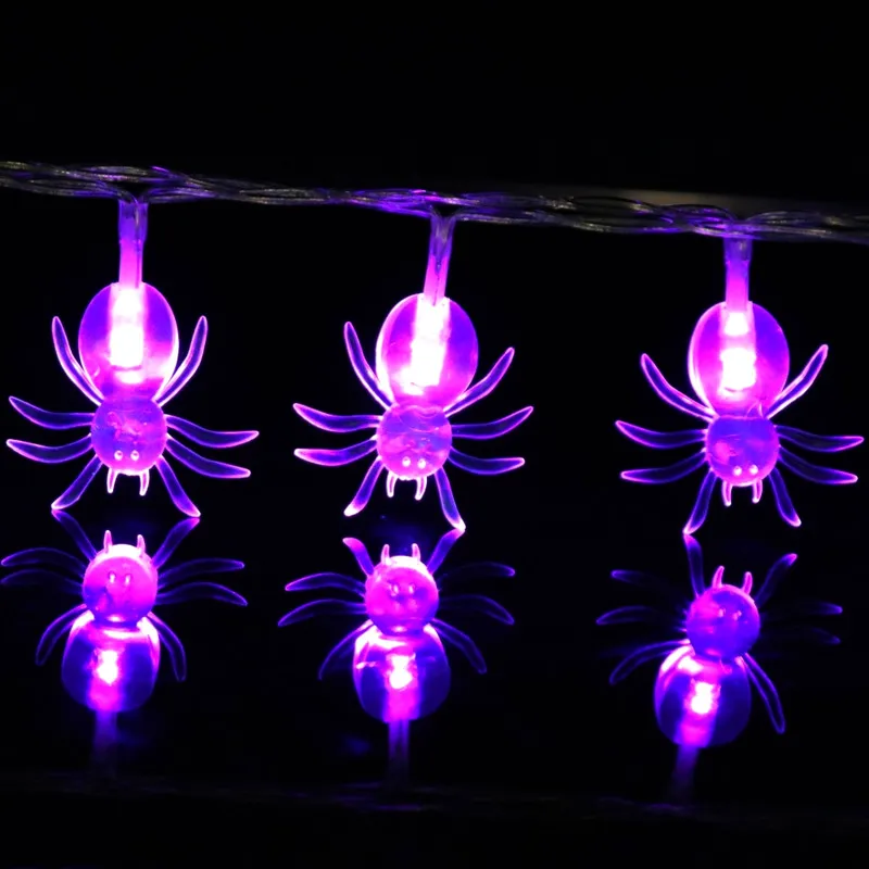 purple 4 м 40 светодиодный светильник для Хэллоуина в стиле паука с usb-питанием для спальни, гостиной, сада, украшение для Хэллоуина, атмосферный светильник s - Испускаемый цвет: purple