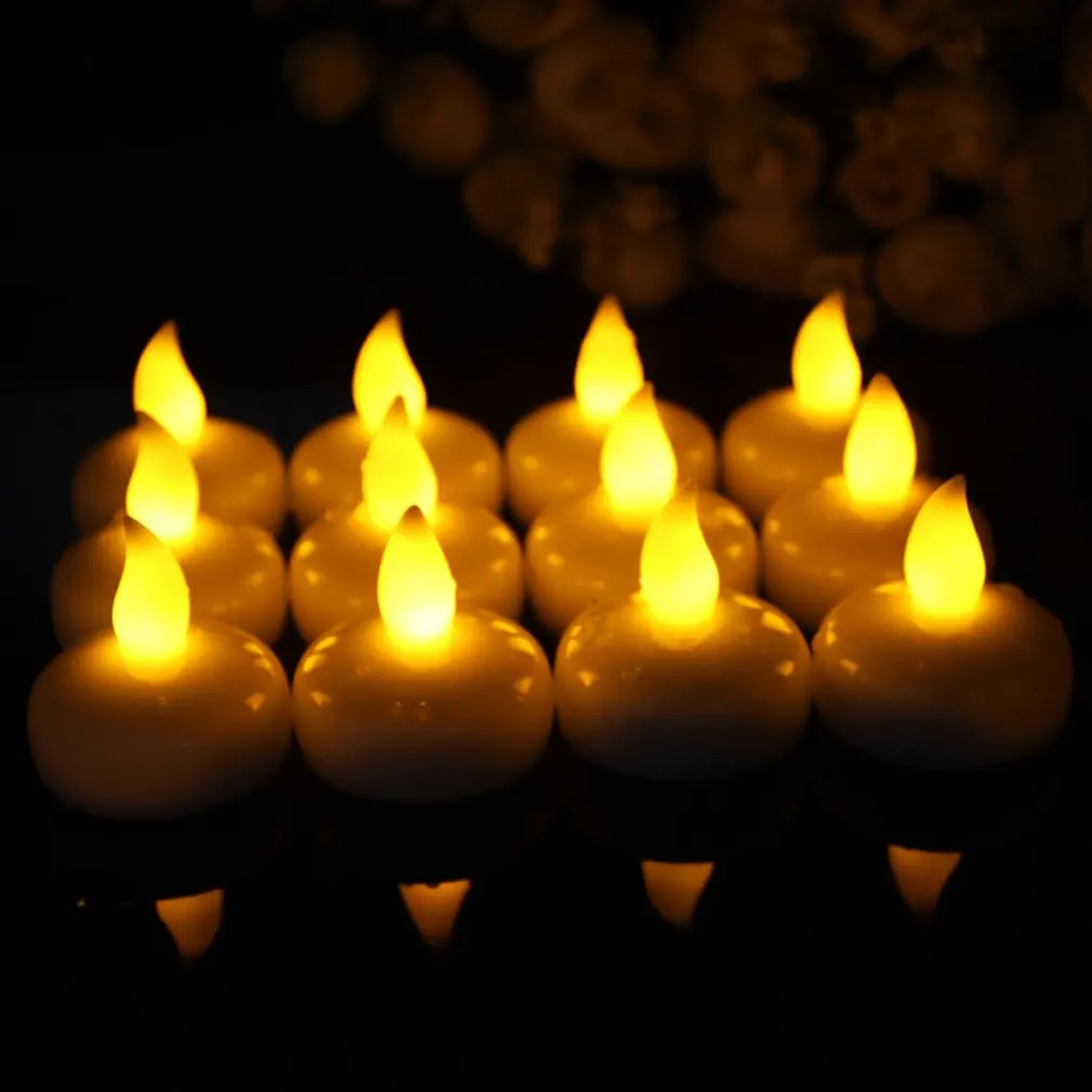 

Led Candle Home Decor Floating Waterproof Flameless Candle Battery Operated Party For Wedding Light Candle Lamp 12pcs
