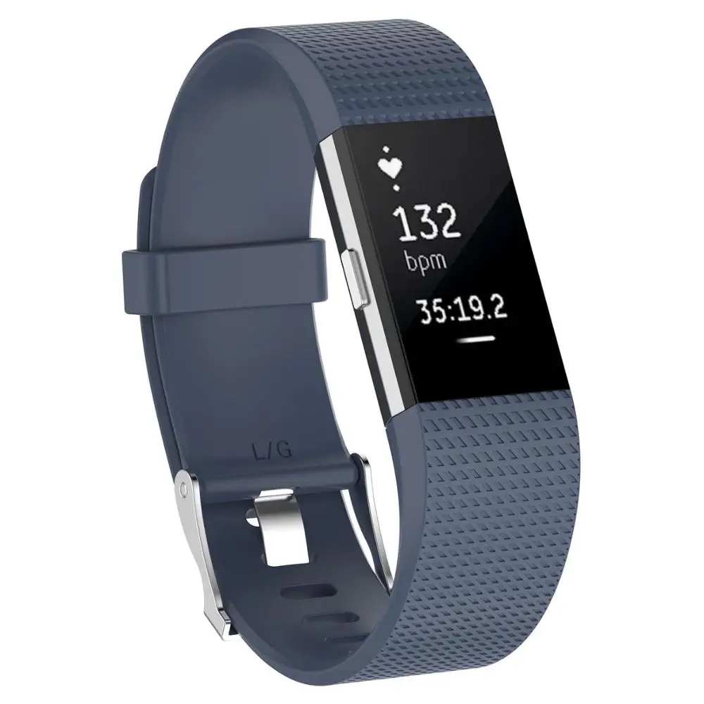 Ремешок силиконовый для Fitbit Charge 2 сменный мужской Т образный браслет с