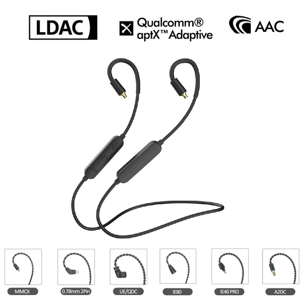 Bluetooth-кабель QCC5125 с поддержкой LDAC/APTX функцией адаптации/APTX HD/ MIC Type C MMCX IE40 PRO IE80S SE535