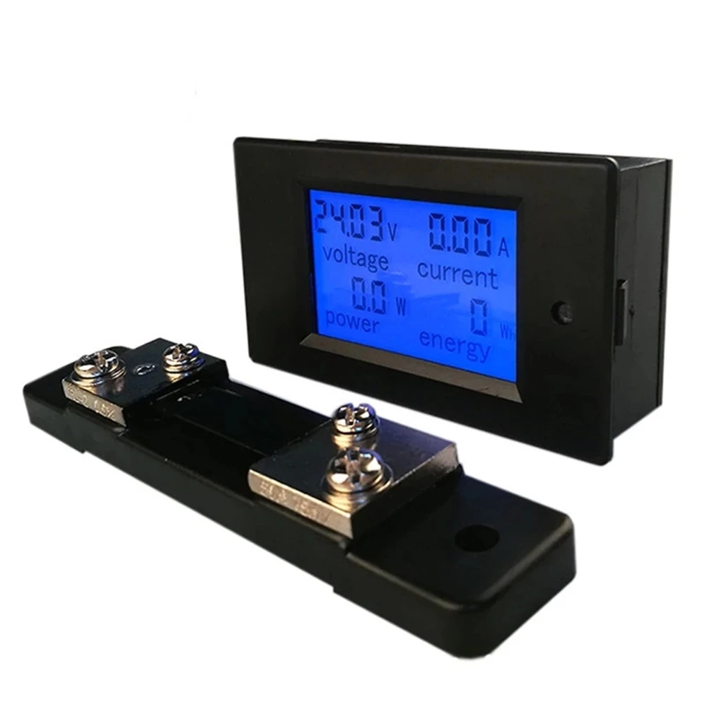 PZEM 051 DC Цифровой Амперметр Вольтметр 6 5 100V 4 IN1 ЖК дисплей мотоцикл Напряжение ток