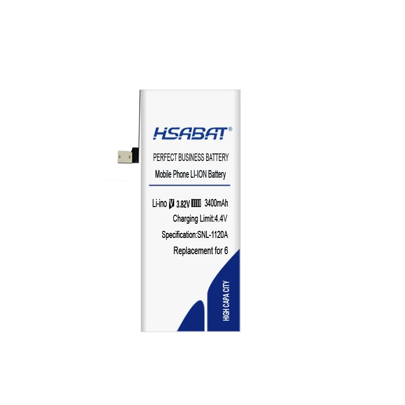 for 6 3400mAh HSABAT аккумулятор высокой емкости для iphone 5 для iphone 5S 5C 6 6S 7 Бесплатные инструменты+ наклейка - Цвет: for 6 3400mAh