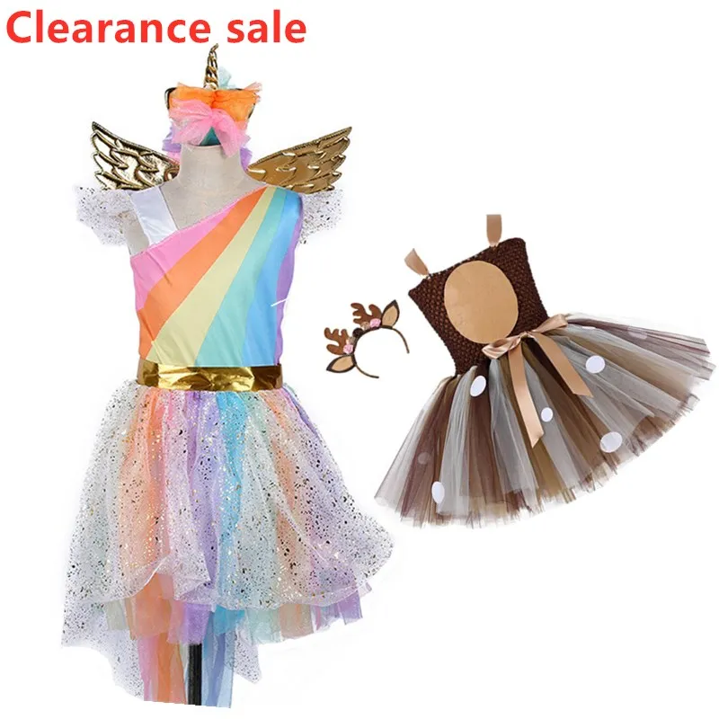 Girls Dress New Year Elegant Children Party Princess Wedding for Birthday with Hair Hoop | Детская одежда и обувь